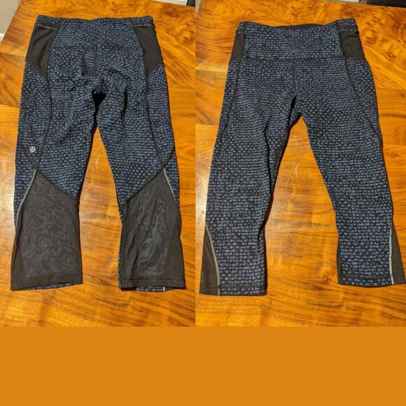 Lululemon - Pace Rival Crop Active Leggings W6ABPS | Size 6 | Teal Alberta - Picture 13 of 15